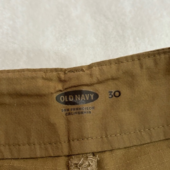 OLD NAVY Men’s Light Brown Khaki Cargo Outdoor Chino Shorts - size 30 - Picture 2 of 3